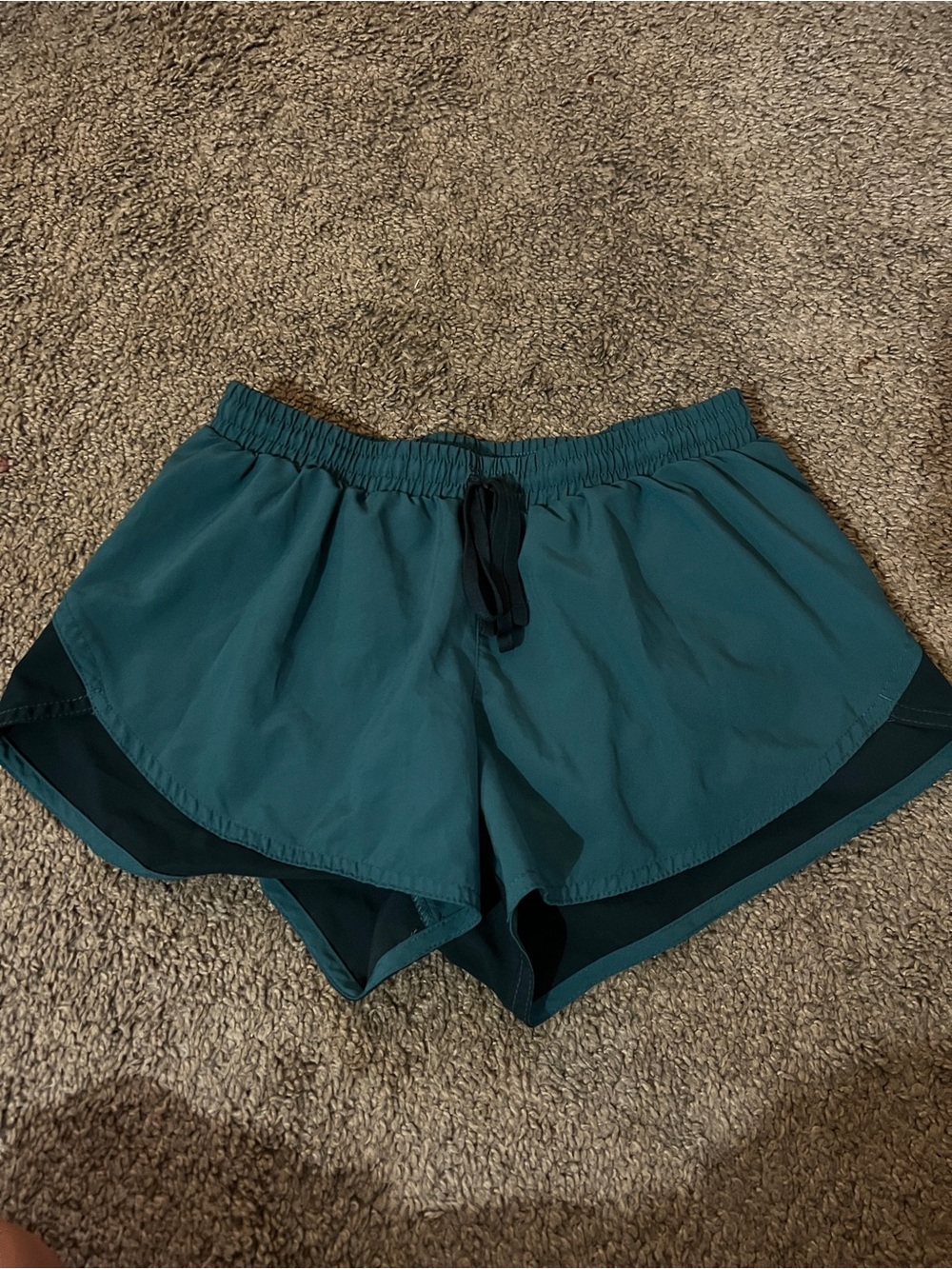 Old Navy Teal Athletic Shorts with Black Drawstring
